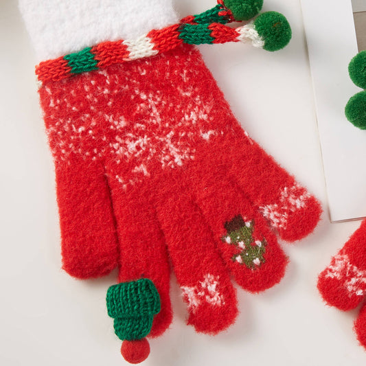 Christmas Theme Snowflake Winter Gloves
