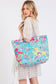 Stylish Illustration Print Summer Tote Bag