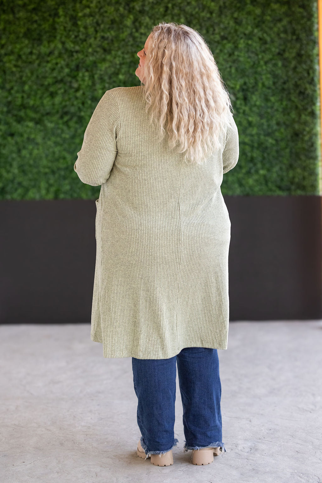 IN STOCK Colbie Ribbed Cardigan - Pistachio