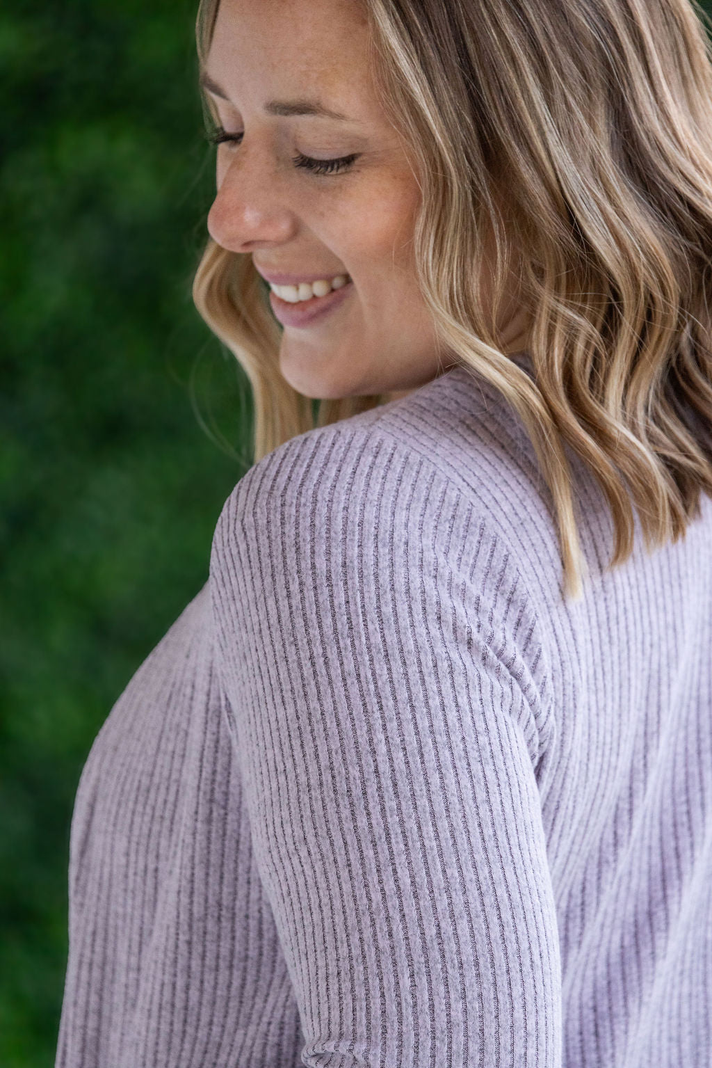 IN STOCK Colbie Ribbed Cardigan - Lavender