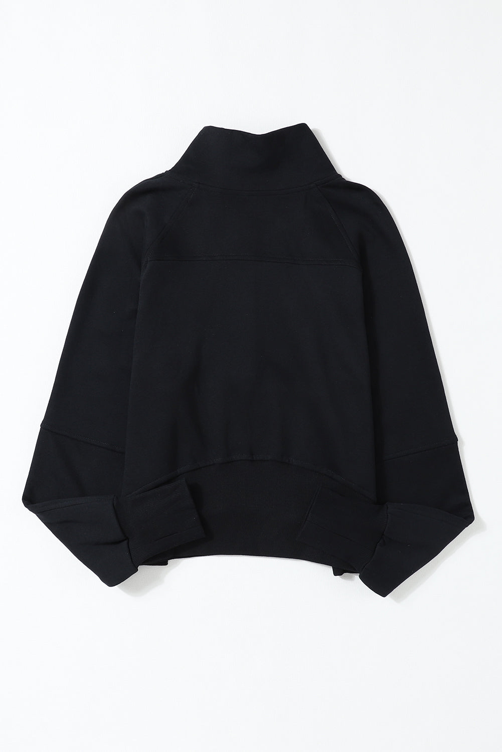 Half Zip Thumbhole Sleeve Sweatshirt