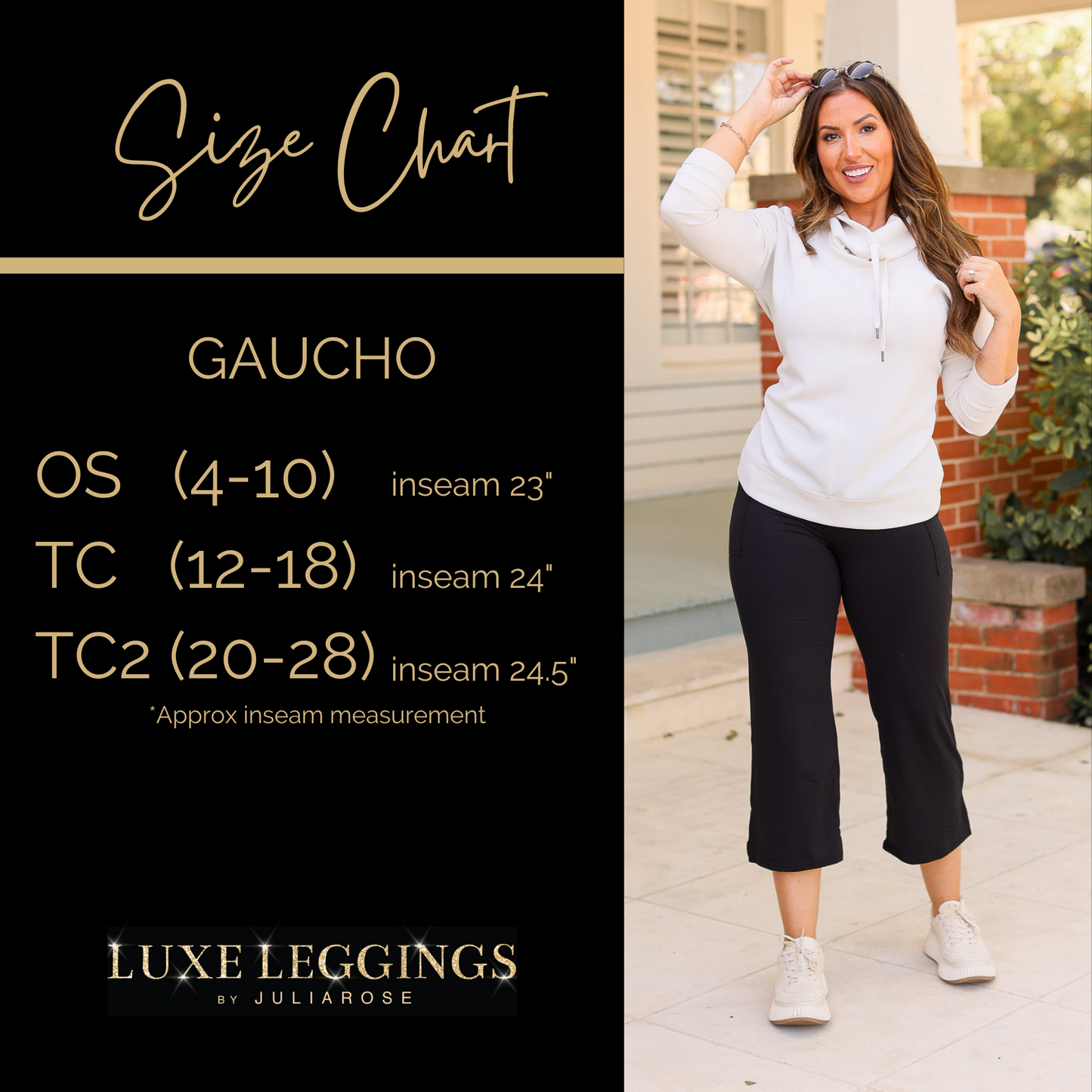 PreOrder | The Gabriella -Black  High Waisted Gaucho Pants - Round 7