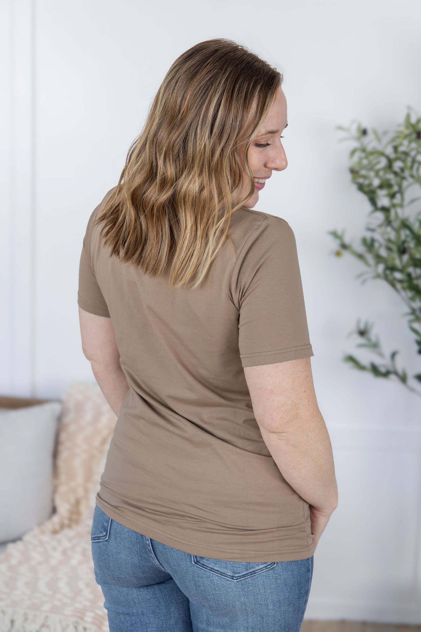 IN STOCK Olivia Tee - Mocha | Women's Short Sleeve