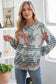 Stripe and Flower Sweatshirt