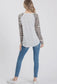 Lovely Melody Striped & Leopard Raglan Top Size 2X