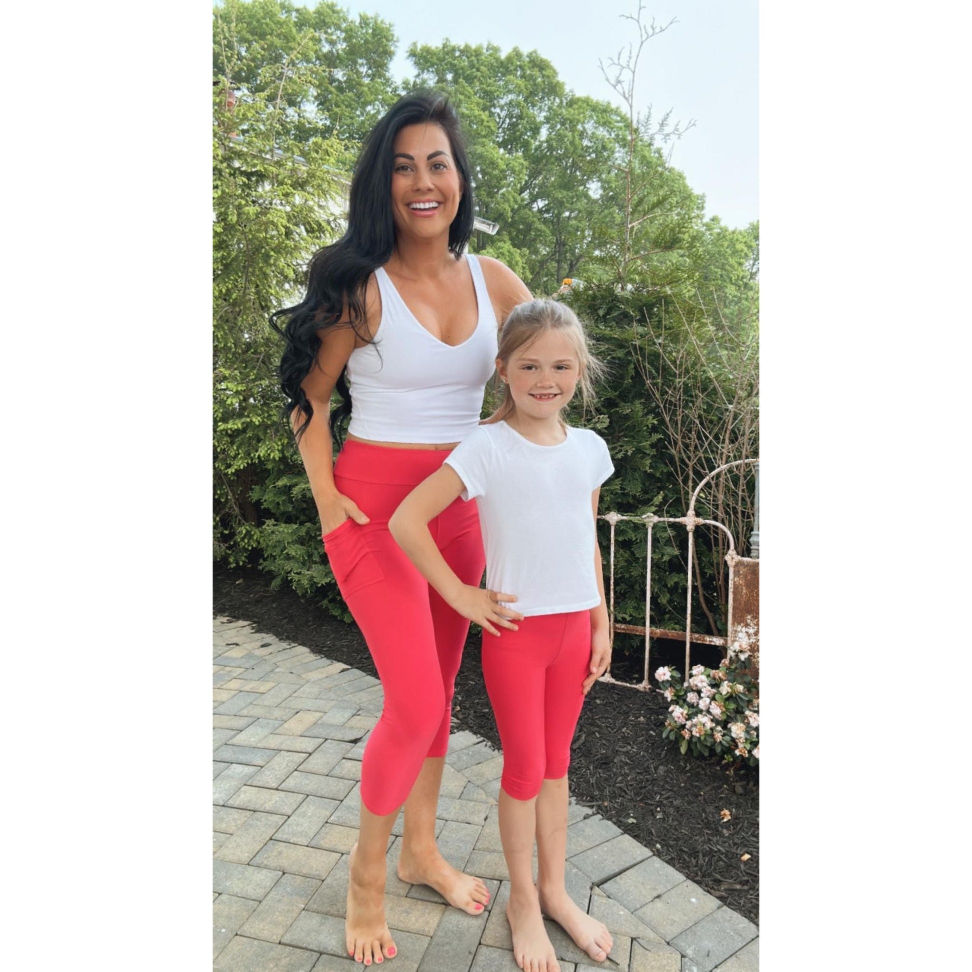 Julia Rose kids luxe leggings capris and biker shorts, Kids wearing Julia Rose luxe leggings