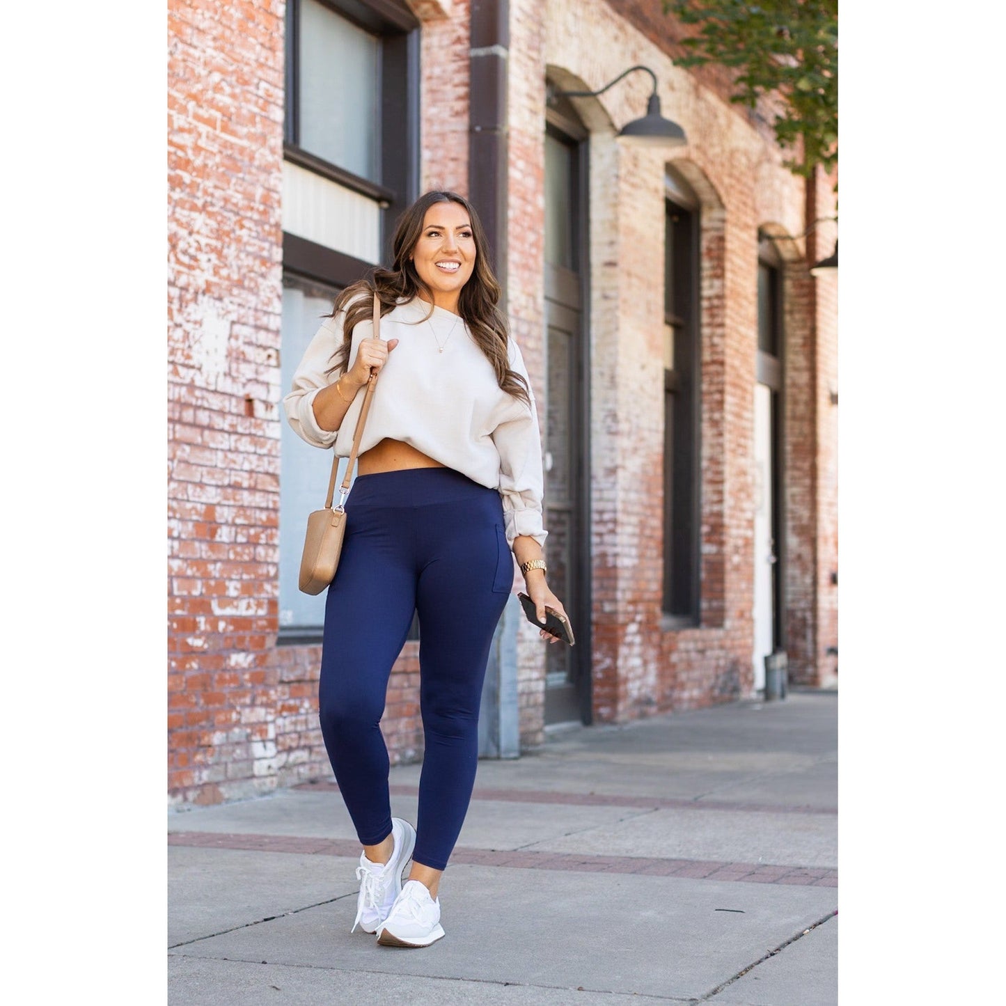 Ready to Ship | The Nyla - Navy Full-Length with Pocket Leggings - Luxe Leggings by Julia Rose®