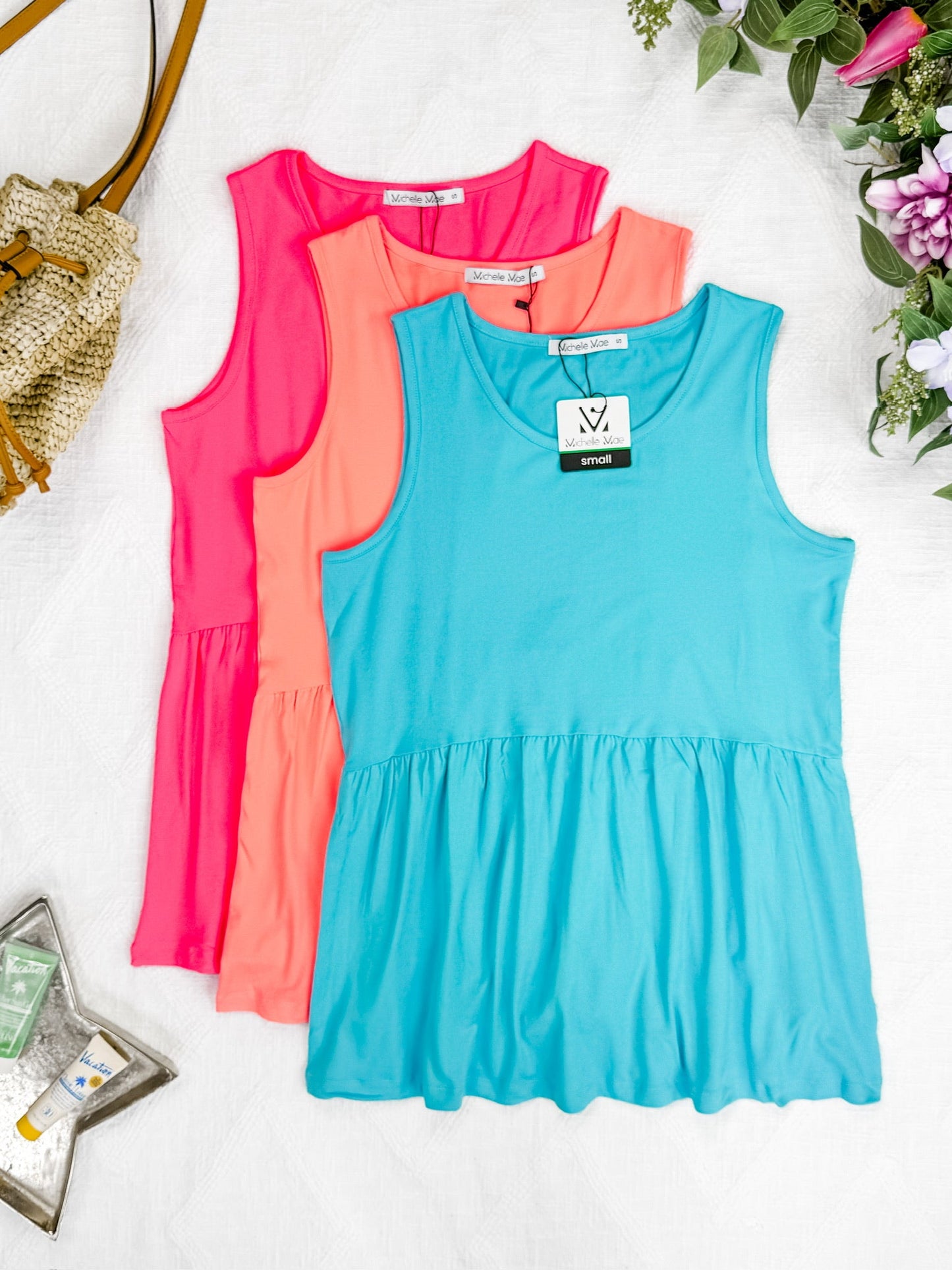 IN STOCK Renee Ruffle Tank - Ocean Blue FINAL SALE