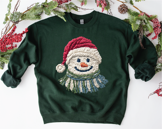 FAUX YARN SNOWMAN