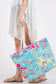 Stylish Illustration Print Summer Tote Bag