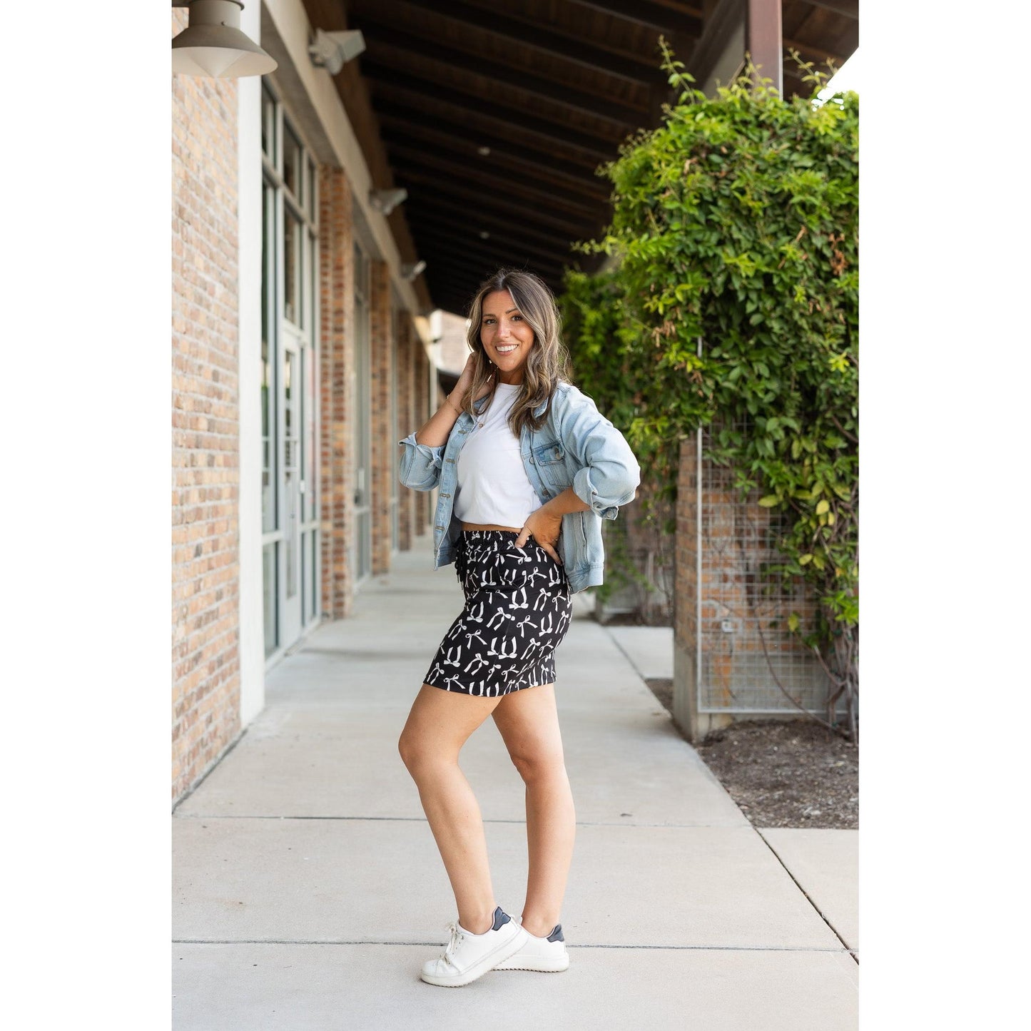 Ready to Ship | The Millie -  White Bow Jogger Skirt