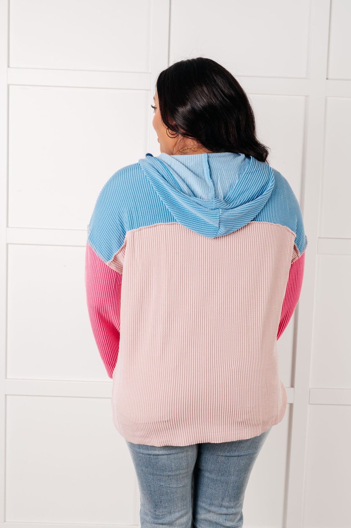 Lovely Melody Color Block Hoodie Size S
