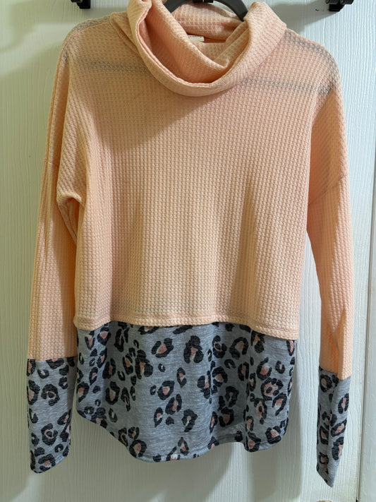 Lovely Melody Cozy Cowl Neck Top Size S