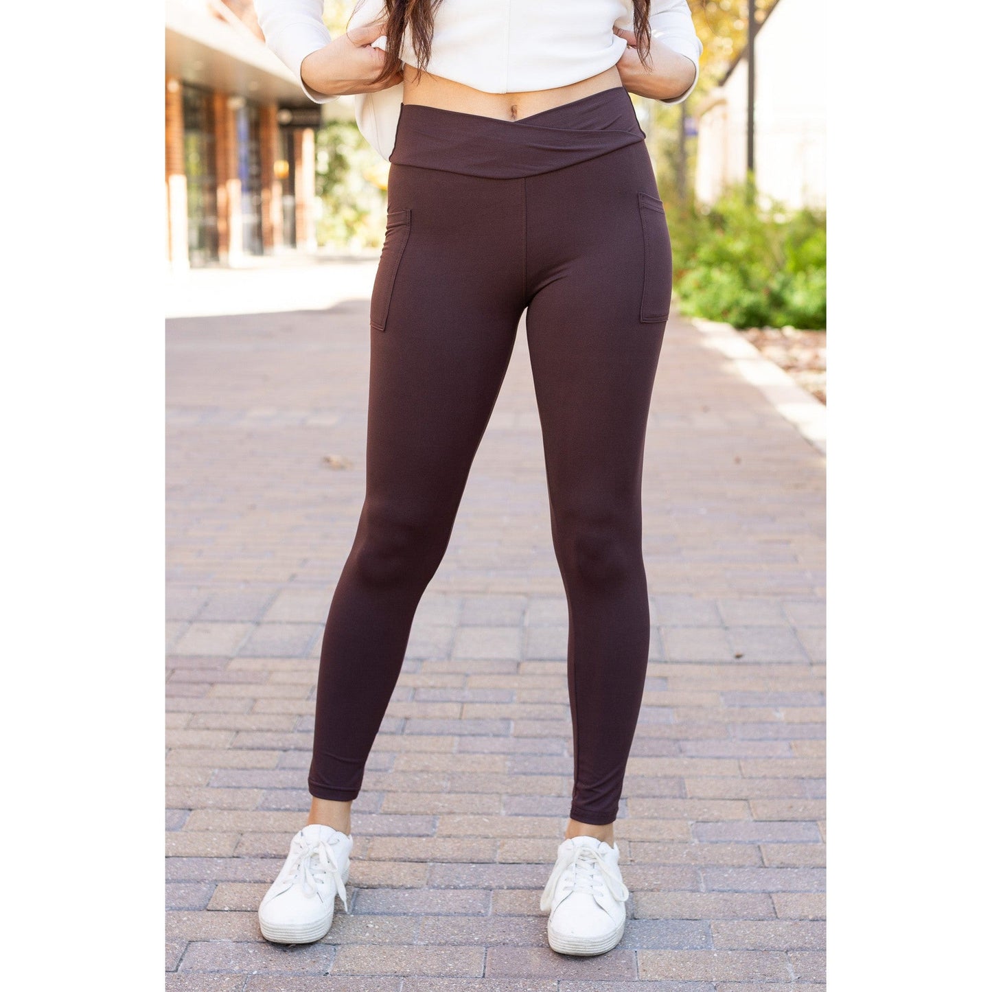 *Ready to Ship | The Belle - Brown FLEECE Full Length Leggings with Pockets*  - Luxe Leggings by Julia Rose®