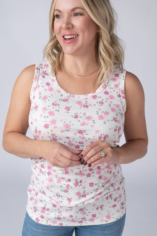 IN STOCK Ava Tank - Pretty in Pink Floral