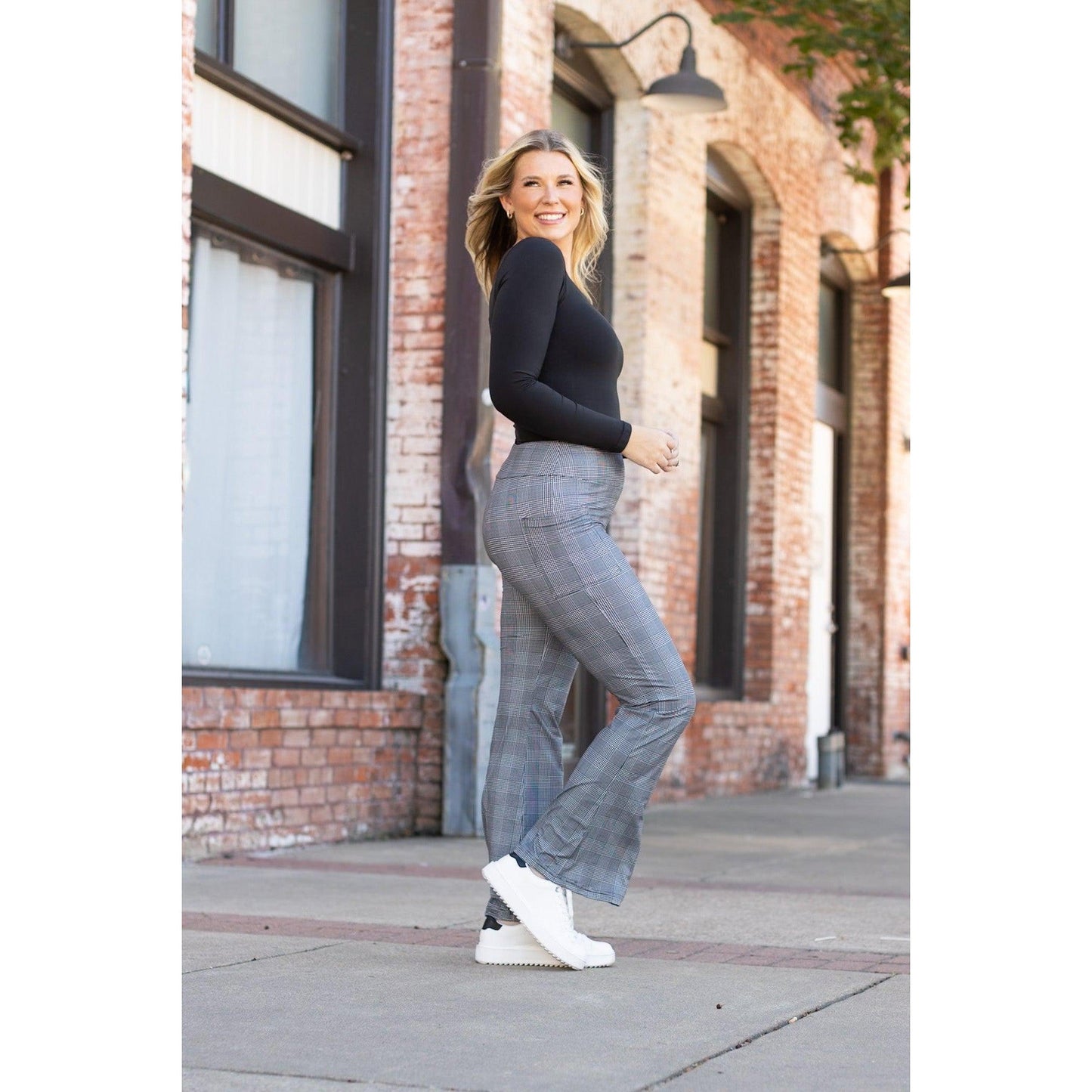 Ready to Ship | The Felicity 30"  Plaid Bootcut Leggings