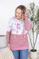 IN STOCK Hailey Pullover Hoodie - Pink Bloom and Stripes FINAL SALE