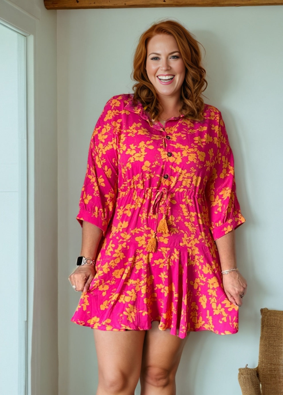 Floral Print Pocket Dress