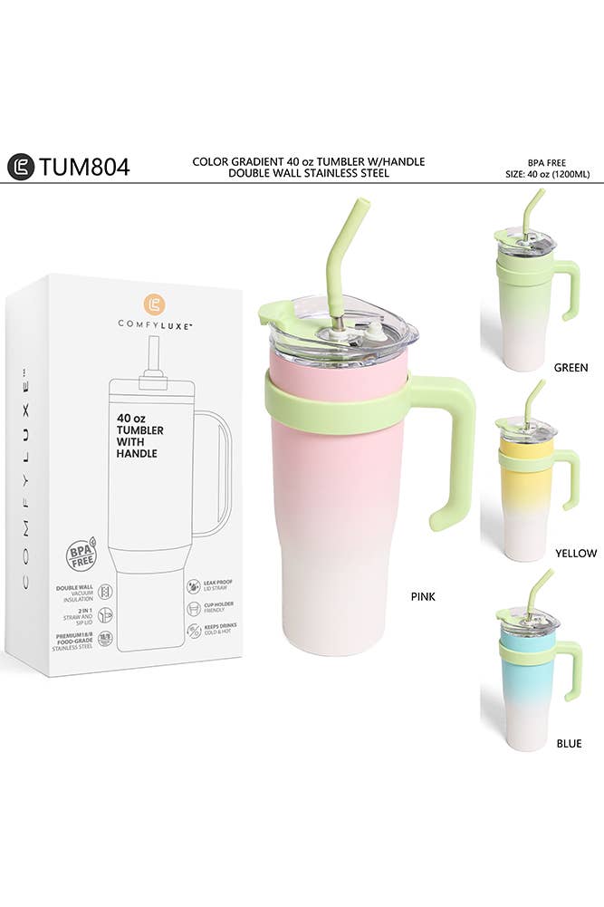 Color Gradient 40oz Handle Tumbler
