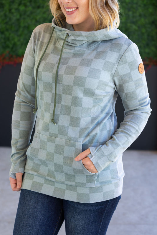 IN STOCK Ashley Hoodie - Olive Checkers
