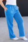 IN STOCK Wide Leg Vintage Wash Bottoms - Winter Blue