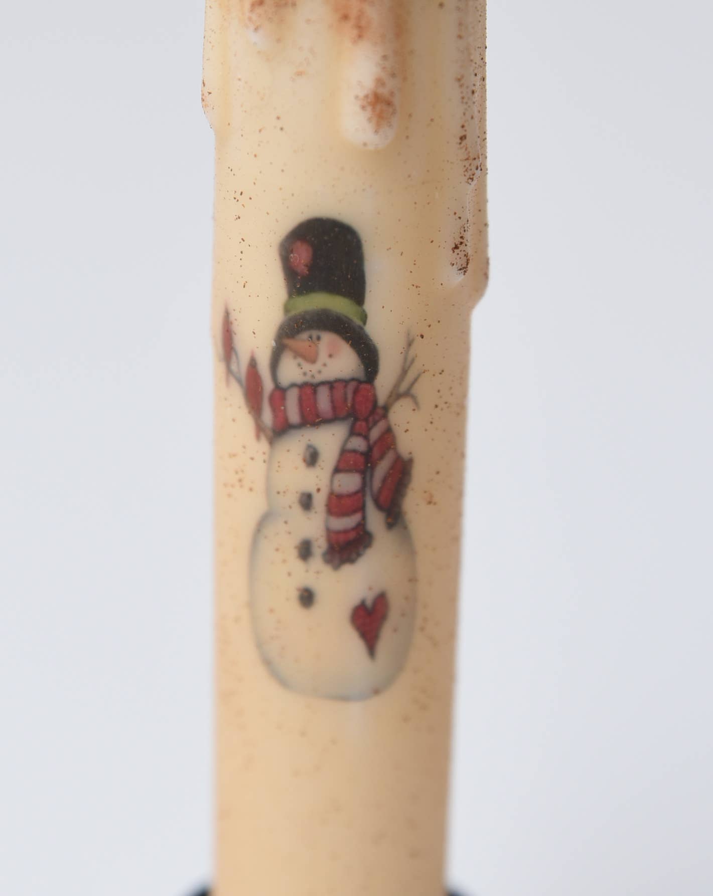 Snowman w/Cardinals Battery Operated LED Time Taper Candle