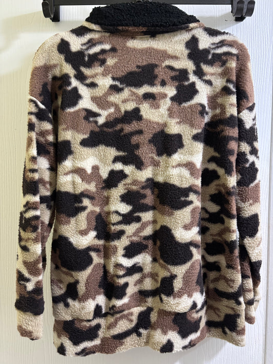 Lovely Melody Fleece Quarter Zip Hoodie Size L