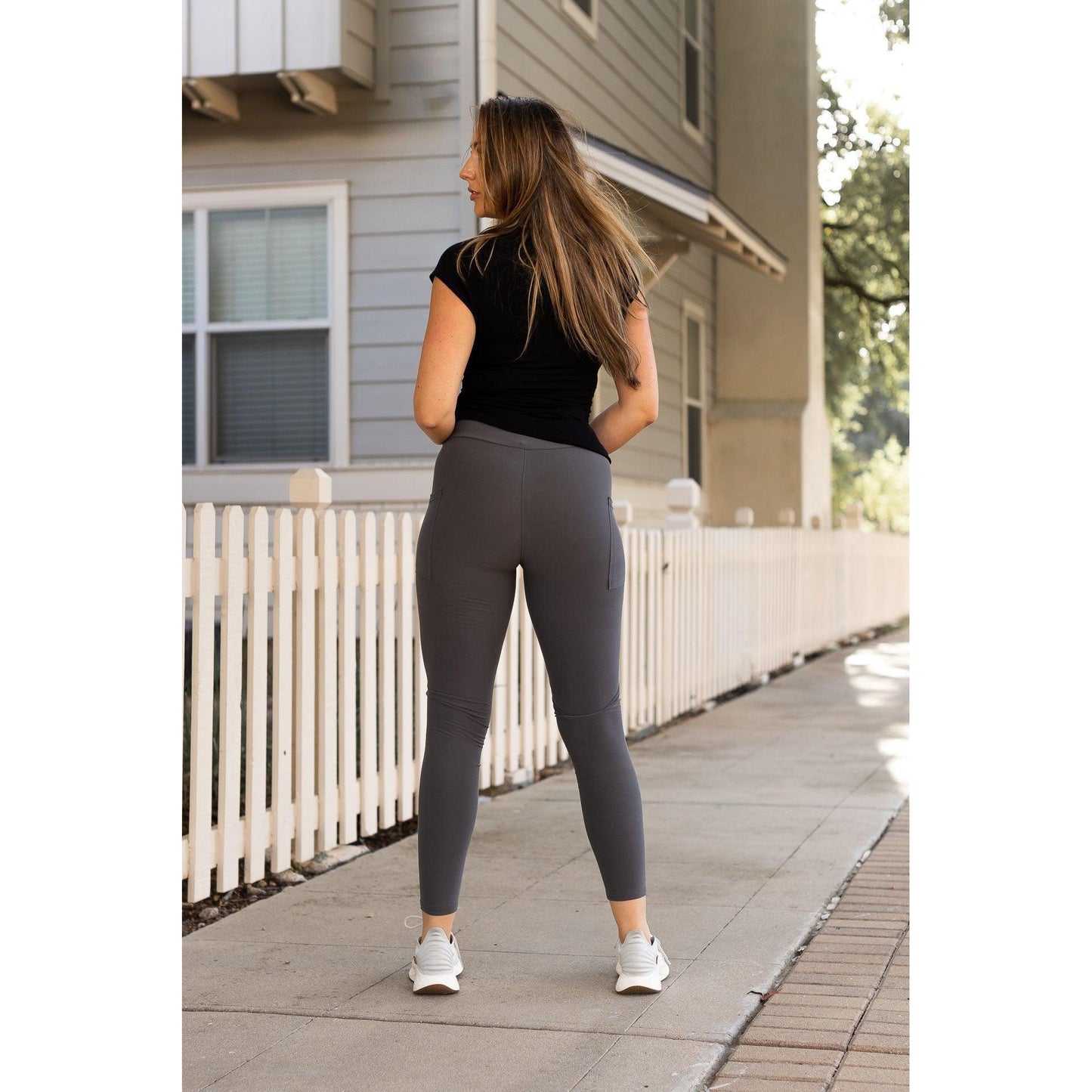 PreOrder | The Carmen - Charcoal Full Length Leggings with Pockets  - Luxe Leggings by Julia Rose® Round 3