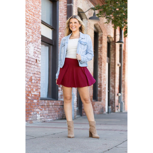 Ready to Ship | The Rosie - Deep Red Skort