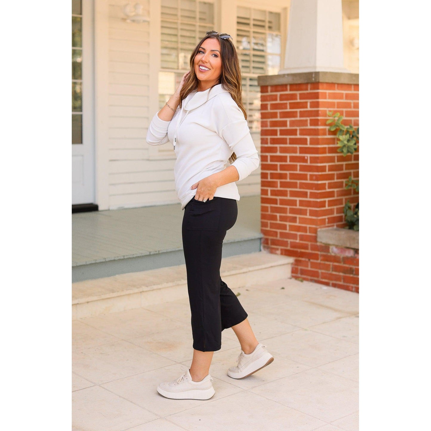 Ready to Ship | The Gabriella -Black  High Waisted Gaucho Pants - Round 6