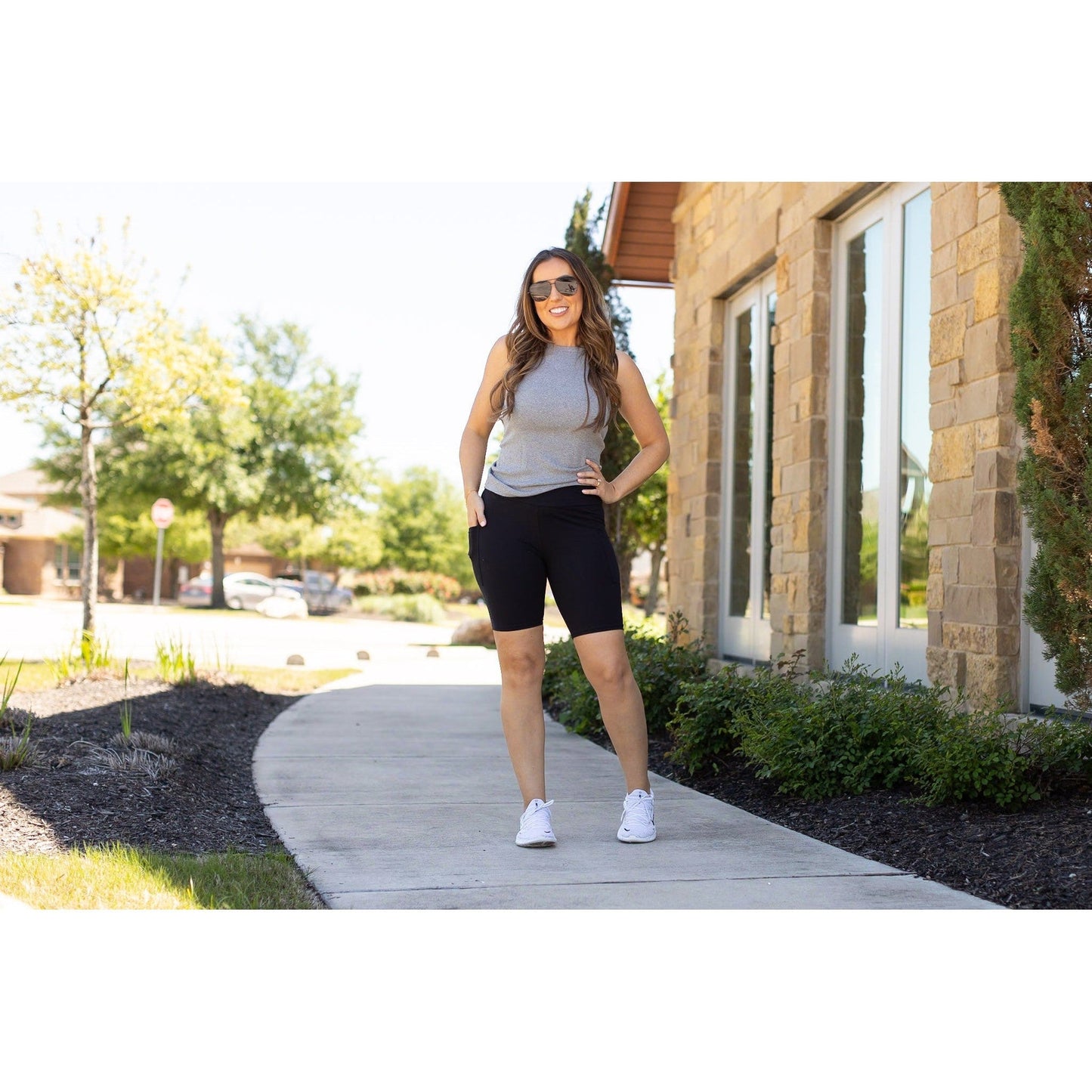 Ready to Ship | The Bree - Black  BIKER SHORTS  - Luxe Leggings by Julia Rose®