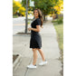 Julia Rose Dakota Dress women’s boutique midi dress front view, Woman wearing Julia Rose Dakota Dress casual everyday outfit