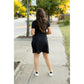 Julia Rose Dakota Dress women’s boutique midi dress front view, Woman wearing Julia Rose Dakota Dress casual everyday outfit