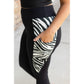 Women’s black leggings with zebra print panels  Stretchy leggings withflattering fit"