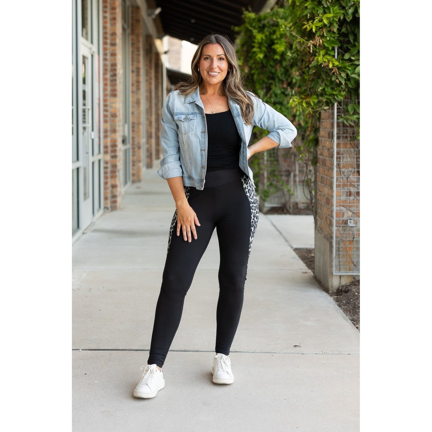 Ready to Ship  | The Sabrina - Snow Leopard Panel Leggings