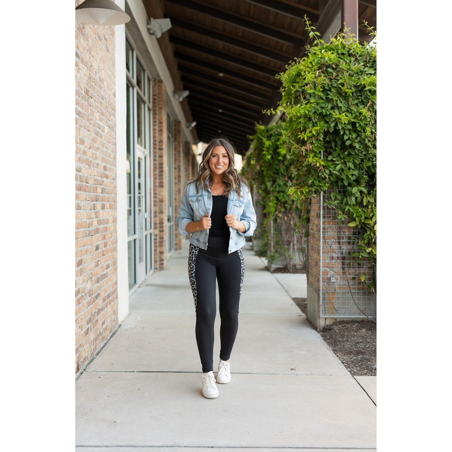 Ready to Ship  | The Sabrina - Snow Leopard Panel Leggings