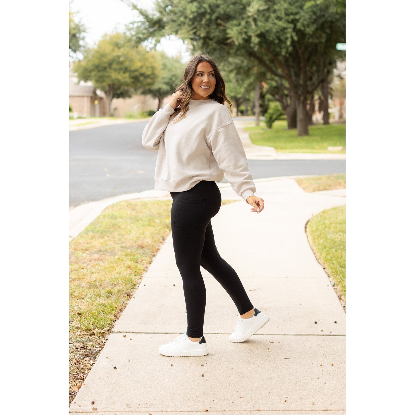 PreOrder |  BLACK FULL-LENGTH Leggings with POCKET  - Luxe Leggings by Julia Rose®