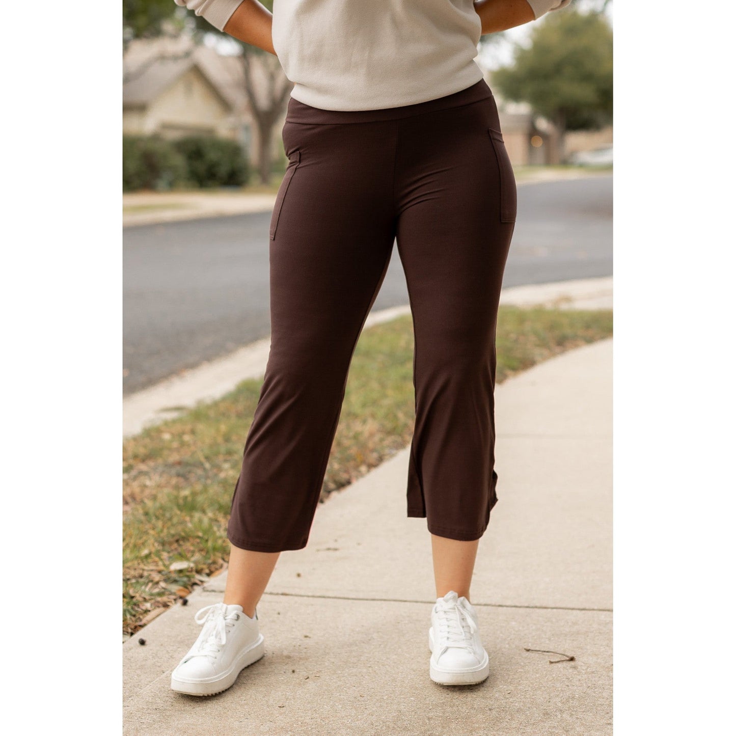 Ready to Ship  | The Whitney - Brown High Waisted Gaucho Pants ROUND 2 *