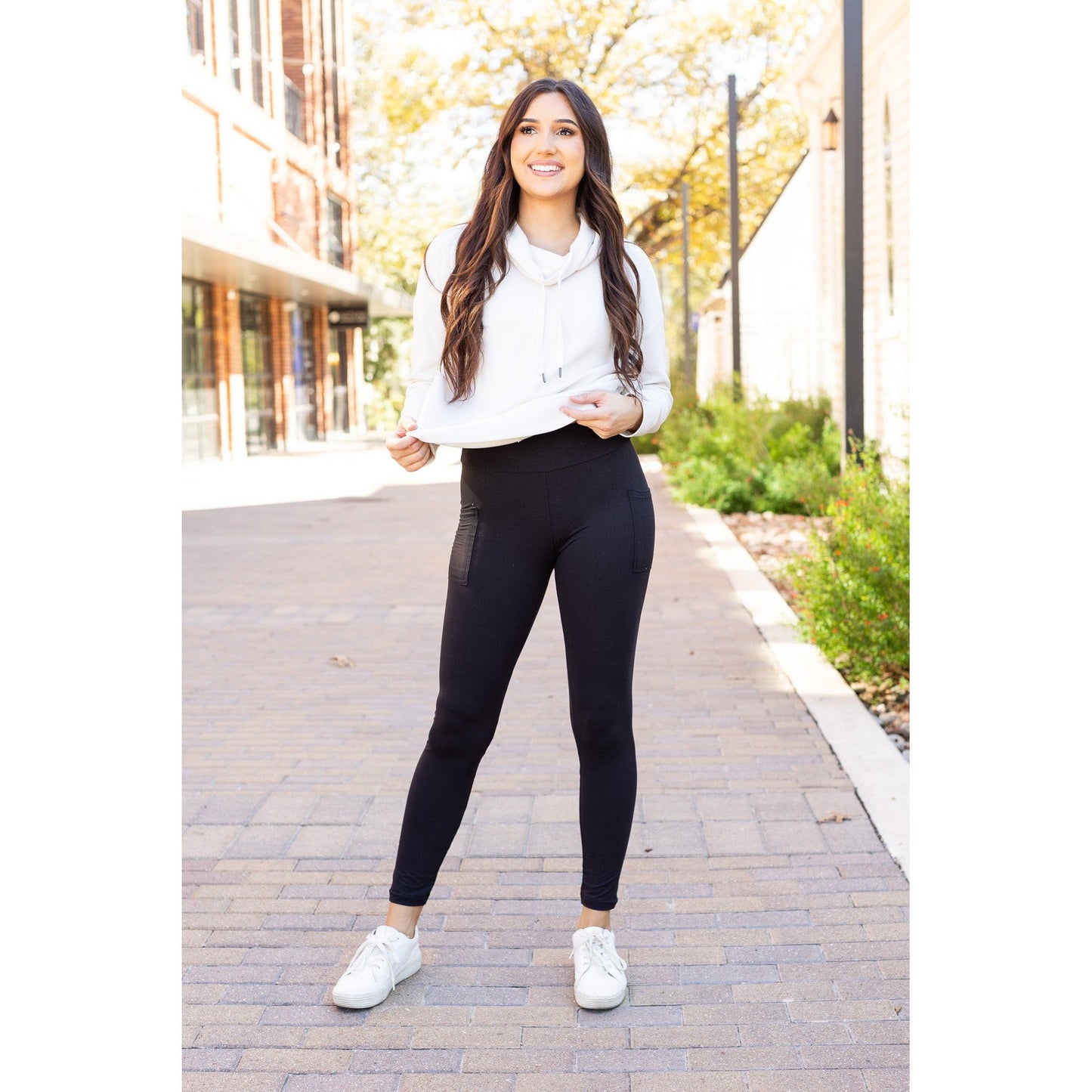 Ready to Ship | BLACK FULL-LENGTH Leggings with POCKET  - Luxe Leggings by Julia Rose®