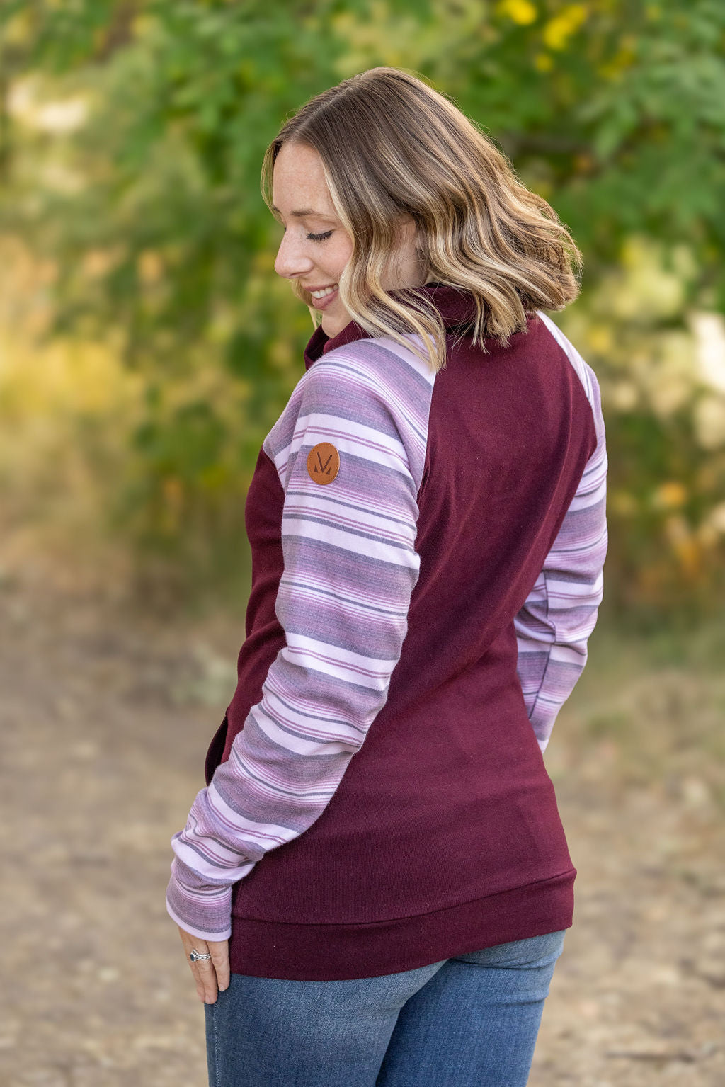 IN STOCK Classic Zoey ZipCowl Sweatshirt - Berry Serape FINAL SALE