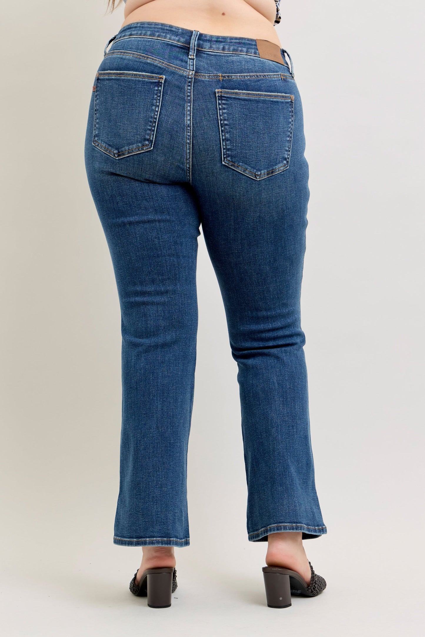 Casey Mid Rise Bootcut with Cell Phone Back Pocket & Slit