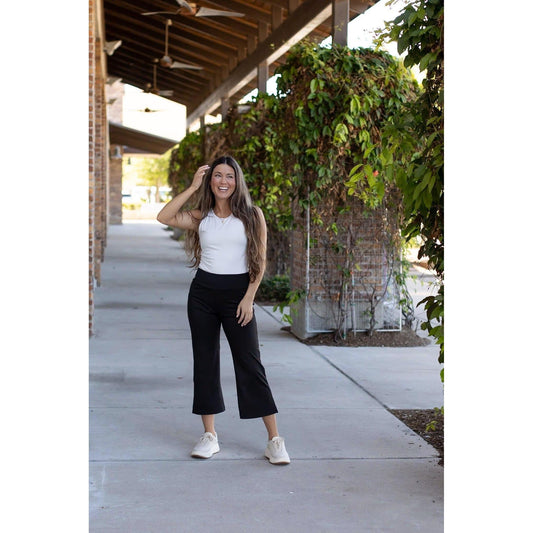 PreOrder | The Gabriella -Black  High Waisted Gaucho Pants - Round 7