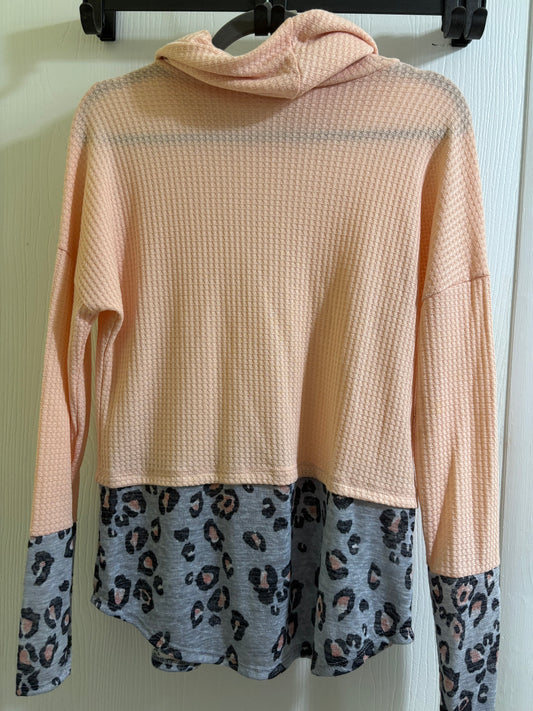 Lovely Melody Cozy Cowl Neck Top Size S