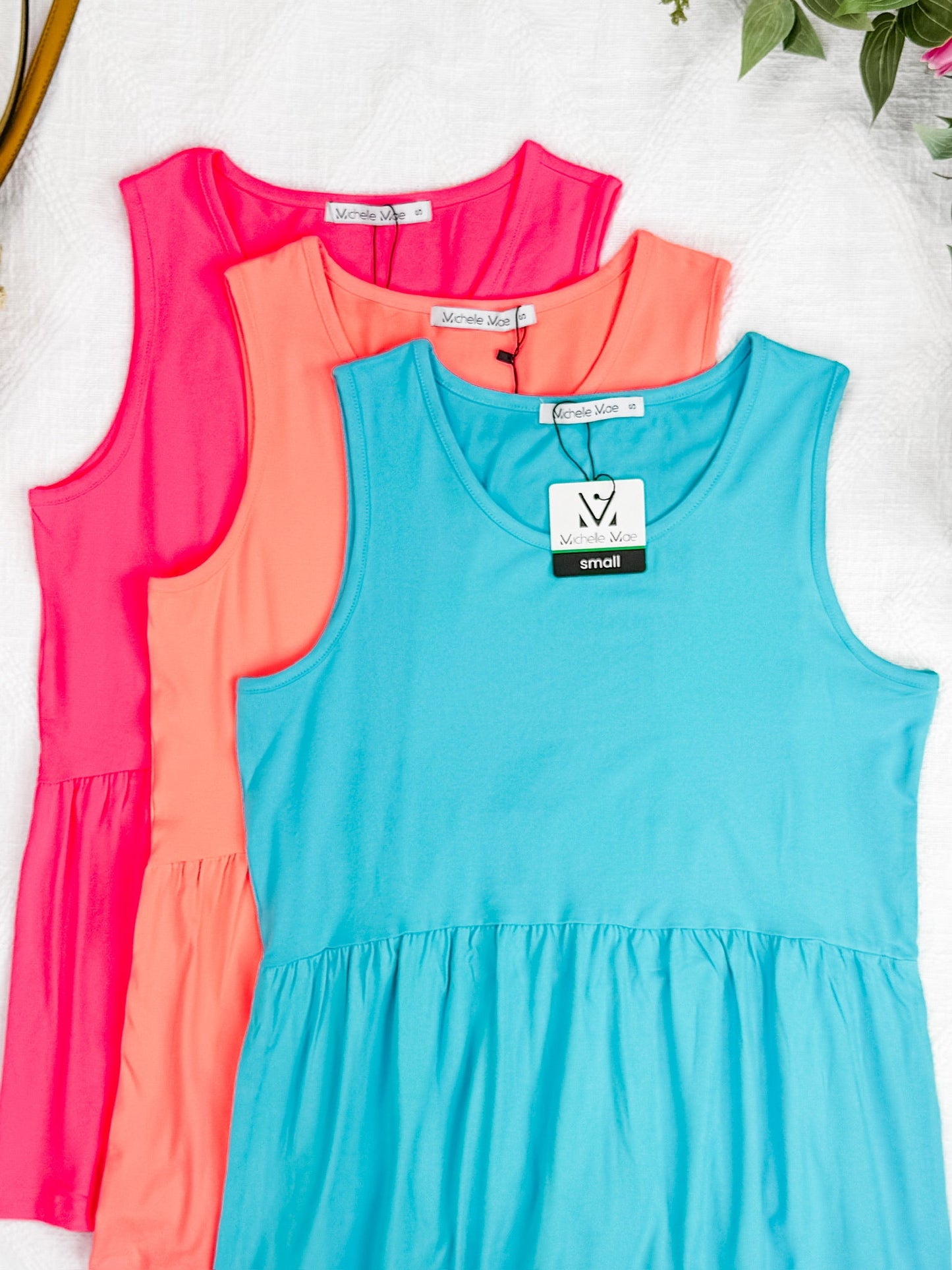 IN STOCK Renee Ruffle Tank - Ocean Blue FINAL SALE