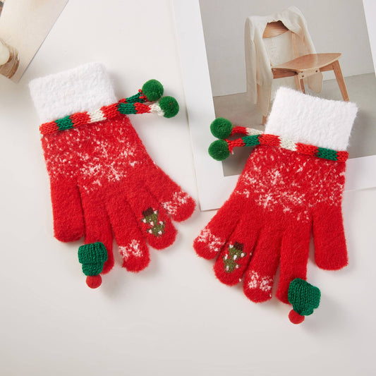 Christmas Theme Snowflake Winter Gloves