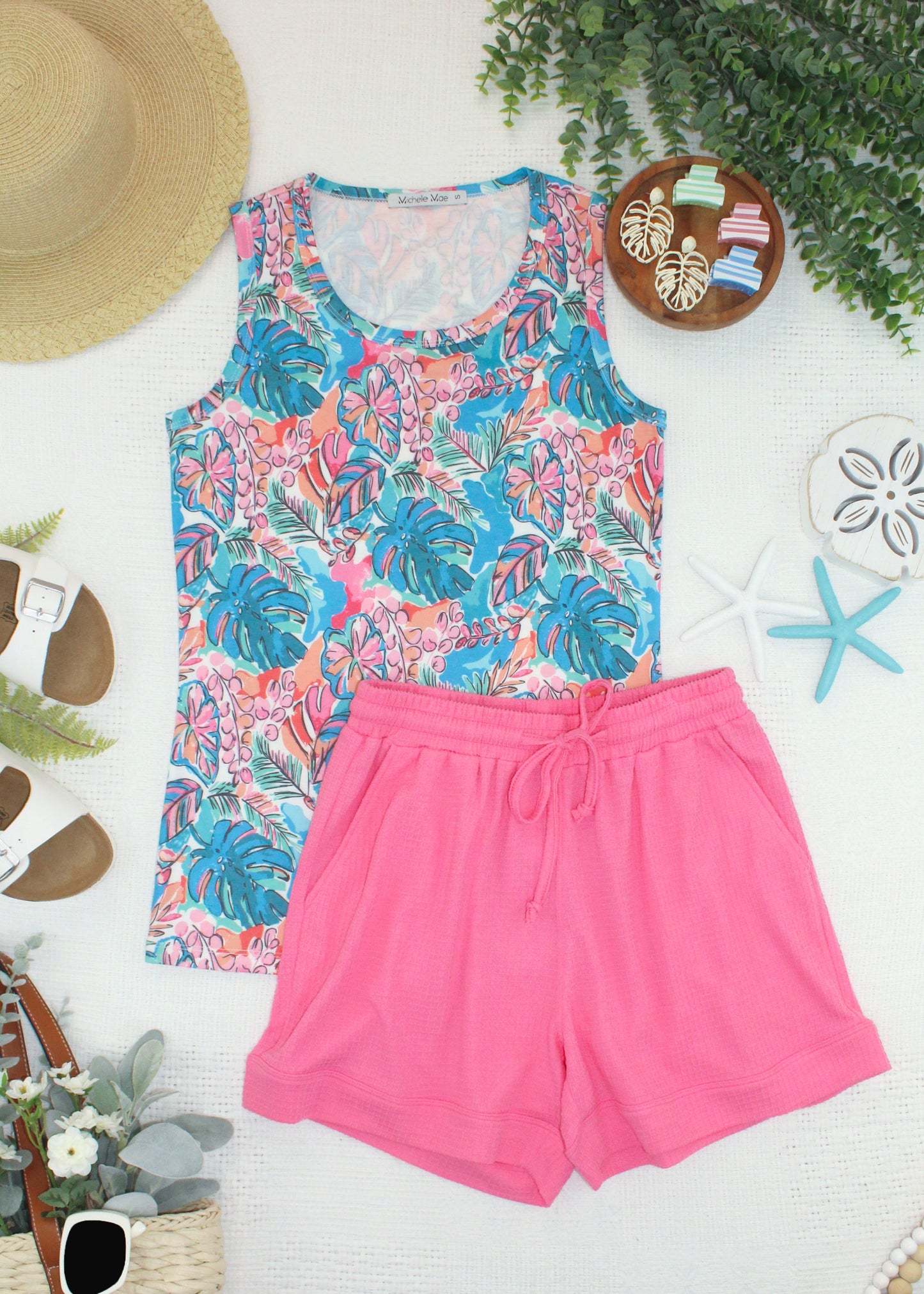 IN STOCK Ava Tank - Tropical Palm