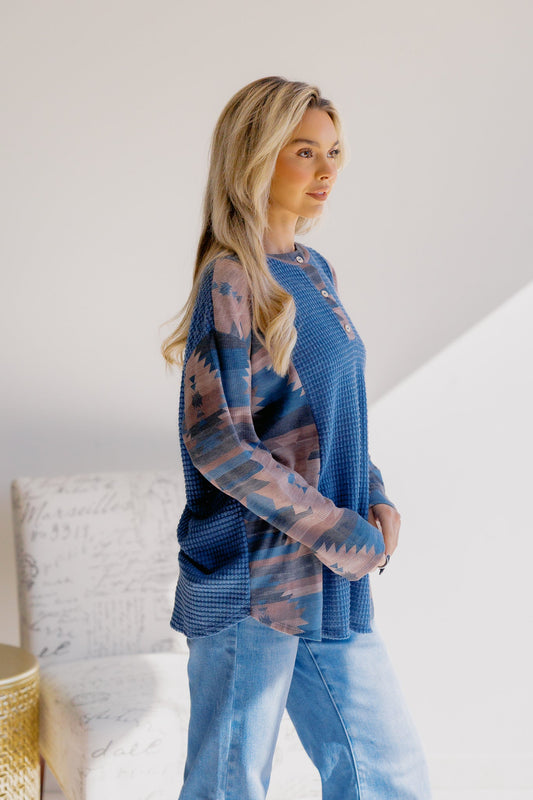 Aztec Waves Long Sleeve