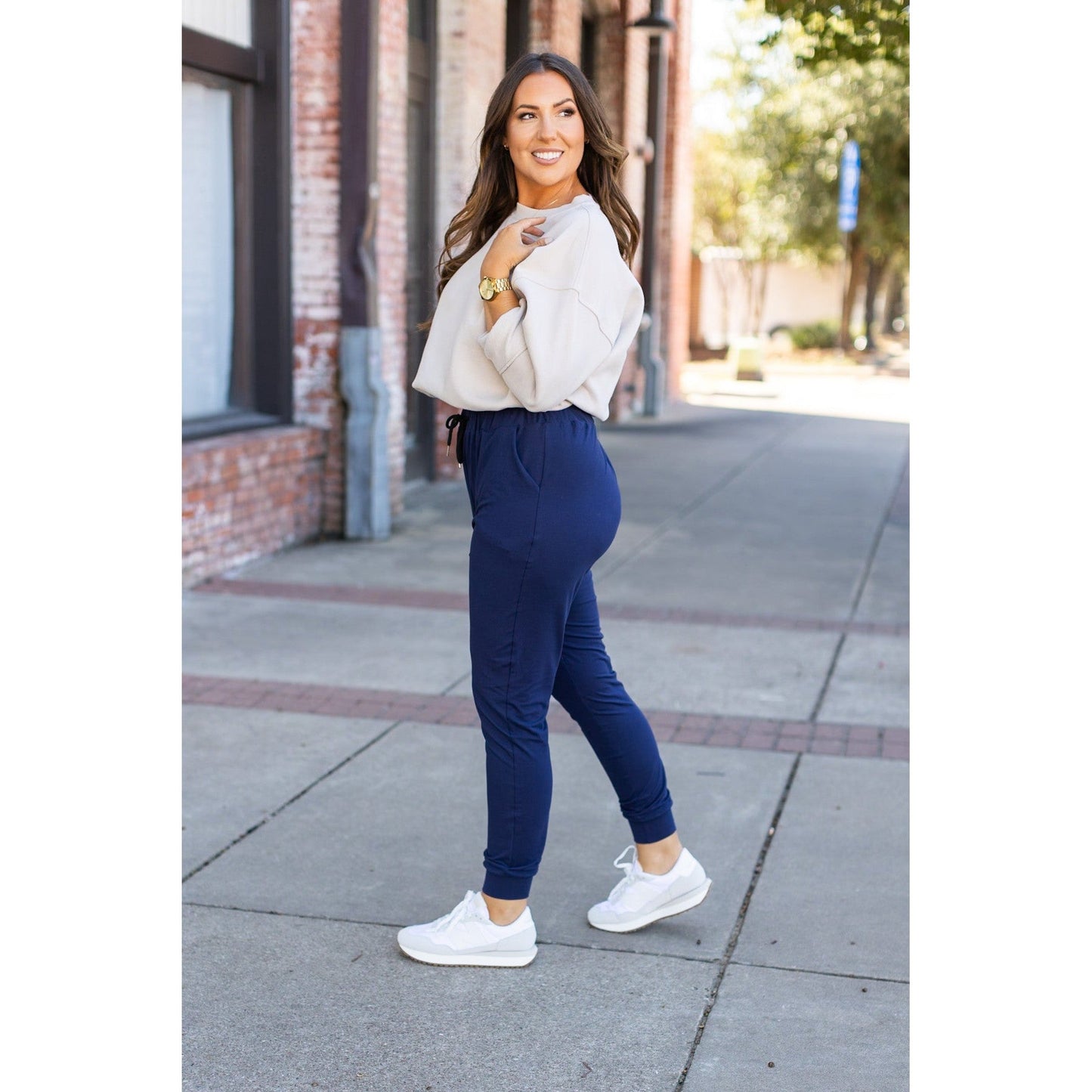 Ready to Ship | The Nora Navy Joggers  - Luxe Leggings by Julia Rose® Round 2