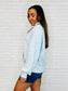 Bonbon Delight Half Zip Pullover in Grey