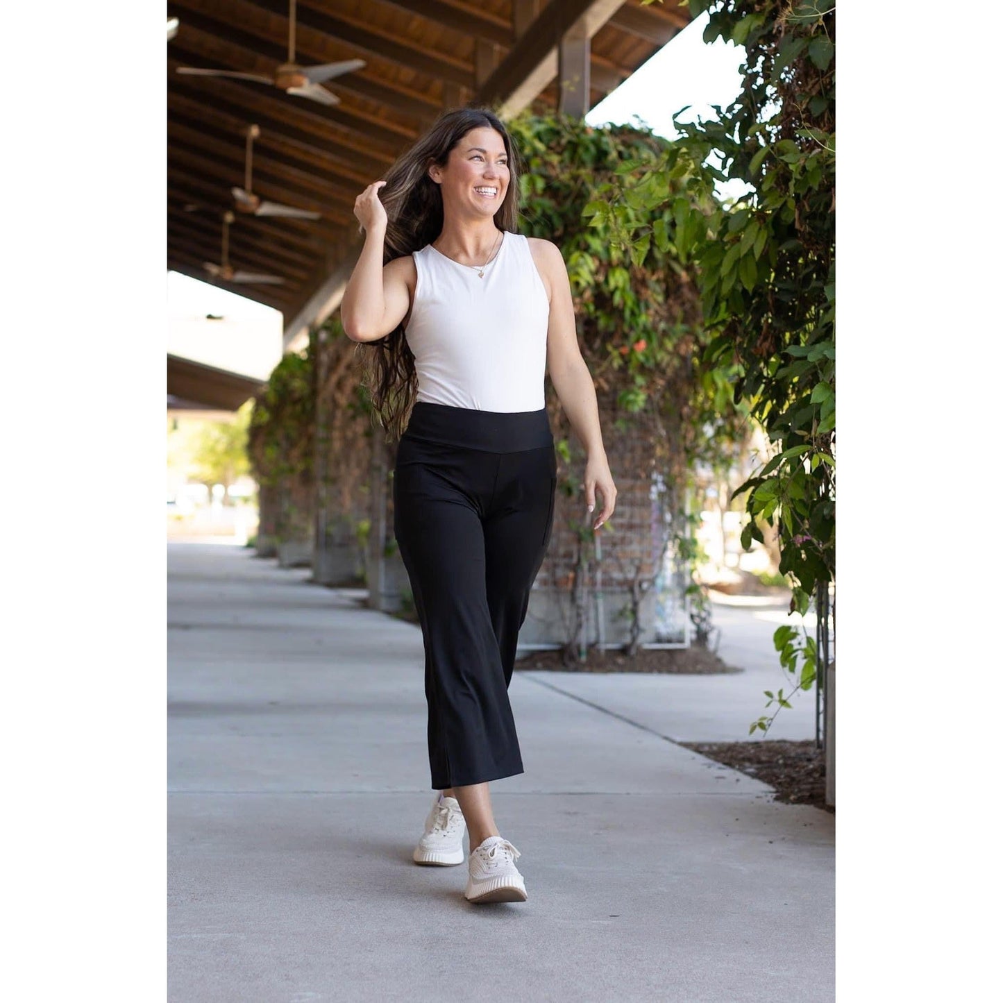 PreOrder | The Gabriella -Black  High Waisted Gaucho Pants - Round 7